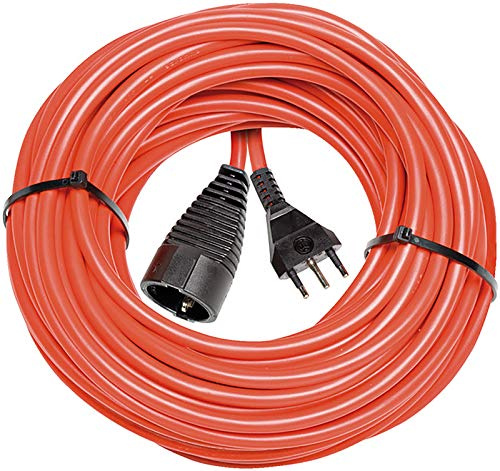 Brennenstuhl 1167507 Prolunga in Plastica 50 M, Rosso, con Spina Italiana 16A e Presa Schuko