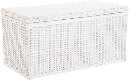 Korb-Outlet Truhe/Wäschetruhe aus Rattan (Weiß, Groß)