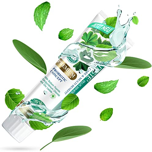 Dentiste Plus White tandkräm | 14 örter, xylitol och probiotika, vitgörande | Ayurvedisk tandkräm med vitgörande effekt. Förbättrar munfloran. Bekämpar bakterier. Stärker tandemaljen och tandköttet