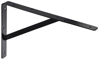 Gedotec Schwerlastwinkel ATHENA 1 Stück Regalwinkel I Tiefe 400 mm I Schwerlastkonsole Schwarz I Wandhalterung Regal Tragkraft 300 kg I Winkel Metall massiv | Regalträger | Wandmontage Konsole