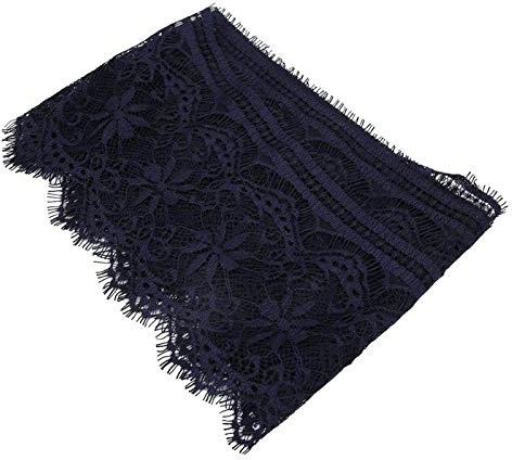 Cinta de Encaje Marina para Manualidades, Costura, Decoración de Bodas, Embalaje de Regalos, Material de Tela con Bordado