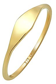Elli PREMIUM Bague Dames en forme de marquise Déclaration élégante Minimale en or jaune 375