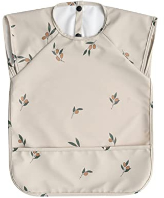 GZMM Waterproof Baby Bibs,Infant Toddler Extra Cover Feeding Bib With Food Catcher,Easy Clean & Washable