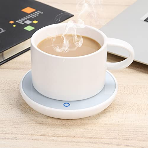 Kaffeetassenwärmer für den Heimgebrauch Im Büro, Wärmeplatte Elektrische Getränke Tee Wasser Milchwärmer Wärmer Ladung für Telefon zu Hause Schreibtisch (EU 220V)
