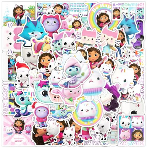Huanmin Dollhouse Sticker Kinder 100 Stück, Vinyl Aufkleber Wasserfest, für Skateboard, Fahrrad, Kinder, Teenager und Erwachsene