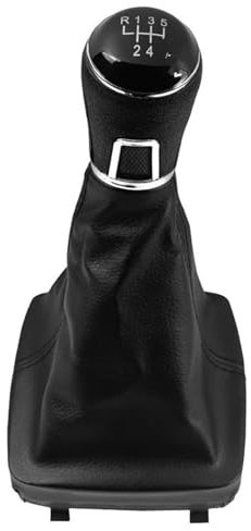 EQUSS Schaltknäufe Kompatibel mit VW für Polo 9N 9N2 2002 2003 2004 2005 2006 2007 2008 2009 5 6 Gang Auto Schaltknauf Gaitor Kofferraumabdeckung (Color : 2, Size : 5 Speed)