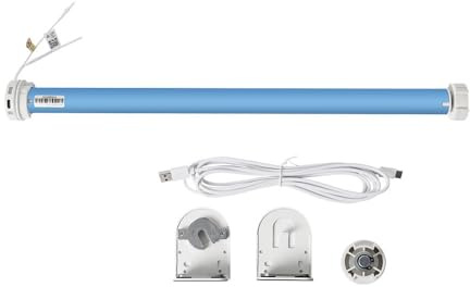 Rechargable Matter Thread Smart Roller Shade Battery Blinds Motor,Motorized Electric Shade for 38mm Tube,Matter-enable APP/Timer/Voice Control,Automatic Homekit Tubular Motor (Motor Only)