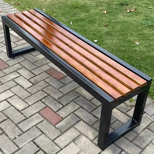 DKPLOE Outdoor-Gartenbank Gartenbank Ohne Lehne Wetterfeste Parkbank Für Terrassen Parks Rasenflächen Und Innenhöfe(47in)