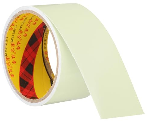 PATIKIL Cinta luminosa en la oscuridad 50mm x 3 metros, 1 rollo de cinta adhesiva fluorescente cinta reflectante luminosa banda de luz negra para fiesta, verde