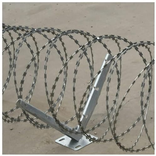 GZHERVICES 1/4 Paar Stacheldrahthalterung, feuerverzinkte V-Halterung, Stacheldraht-Verlängerungshalterung, Roll-Ziehharmonika-Halterung für langlebigen Gartenzaundraht(1 Pair)