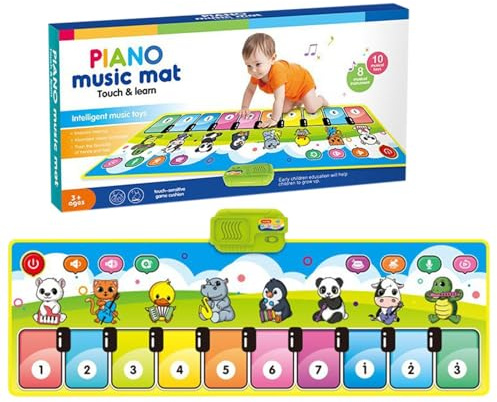 weiting Tappeto Pianoforte - Tappeto Musicale per Bambini | Coperta Musicale Educativa con Modalità Strumenti Multipli per Bambini, Giocattolo Elettronico Interattivo