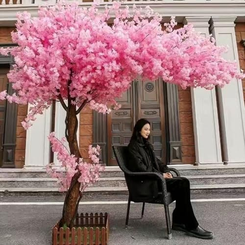 Arbre de Fleurs de Cerisier Artificiel Cerisier pleureur Plante Artificielle avec tiges de Bois véritable pour IntéRieur ExtéRieur Mariage Bureau,001,120CM*100CM
