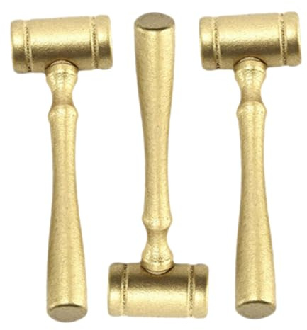 TOYANDONA 3Pcs Wooden Small Gavel with Smooth Finish for Party Costume Play Auction Hammer for Judges Lawyers Law Students and Role Play Accessories