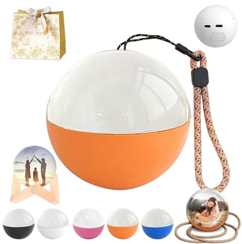 Esfera de memoria, esfera de memoria de 2.7 pulgadas, bola de cristal de video, videos y fotos cargables, recuerdo de momentos familiares, recargable por USB, bola de cristal 3D para aniversario