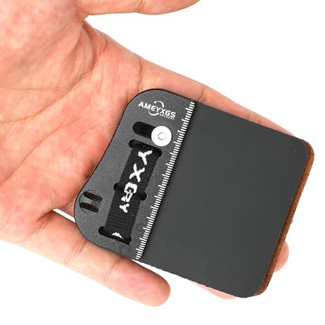 surwolf Finger Tab Bogenschießen Fingerlasche Einstellbare Rindsleder-Bogenschießen-Fingerschutz S&M&L für Recurvebogen-Schießübungen