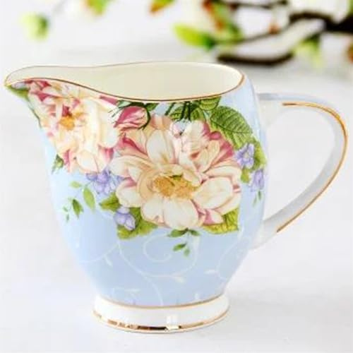 Set Di Tazze Da Tè Europeo Bone China Latte Brocca Stile Caffè Set Moda Casa Ceramica Tè Servizio Tazza Set Da Tè Pomeridiano(A)