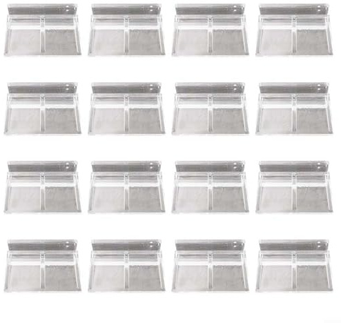 Winlaovate Acryl-Aquarium-Abdeckungs-Clip – 16-teiliges Aquarium-Glasdeckelhalter-Set für 6 mm/8 mm/10 mm Dicke, Wartungs- und Reinigungshilfe (6 mm)