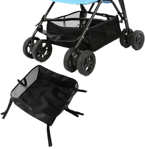 QEXUJOW 1 sac de rangement en filet pour poussette, panier de rangement universel pour poussette, pouvant contenir des articles de puériculture.
