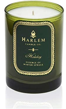 Harlem Candle Co. Holiday Luxury Candle, 11 oz Glass Jar, Double Wick, Soy Wax, Gift Box, Wild Berry, Rose, Absinthe, Angelica, Strawberry Musk, and Birchwood, 80 Hour Burn