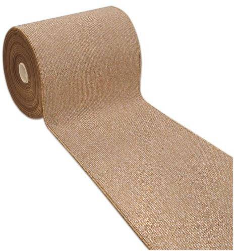 Alfombra multiusos para cocina, baño, pasillo, escalera al metro, altura 57 cm, parte trasera antideslizante, alfombra clásica beige