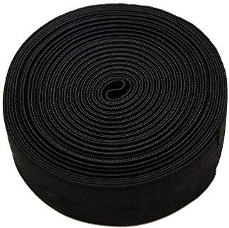 Black Elastic Band Cinta Elástica Plana Ancha Elastica Costura Negra Cinta Elástica Costura Banda Elástica Negra (3 cm x 5,5 yardas)