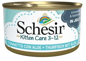 Schesir, Cibo Umido Per Gattini Al Gusto Tonno In Crema – Per Gattini Da 3 A 12 Mesi, 85g – Pack of 24