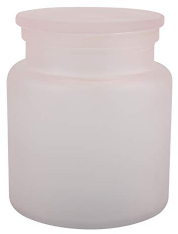 Spirella Universaldose Yoko Kosmetikdose, Wattedose, Aufbewahrung Bad, Glas, 10,2 x 12 cm, Rosa