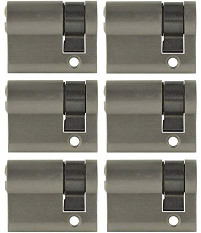 6x Halbzylinder 40 mm 30/10 gleichschließend inkl. 30 Schlüssel
