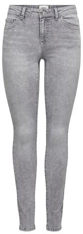ONLY Dam skinny jeans ONLWAUW medium midja skinny fit jeans, Medium grå denim, XL / 30L