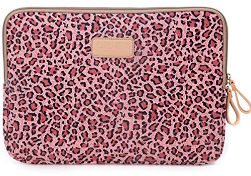 fdsmall Laptoptasche Schutzhülle Wasserdicht Neoprene, Laptop Sleeve Case Laptophülle Notebook Hülle Tasche für Acer/Asus/Dell/Lenovo/HP/Samsung (Leopard rot, 13,3 Zoll)