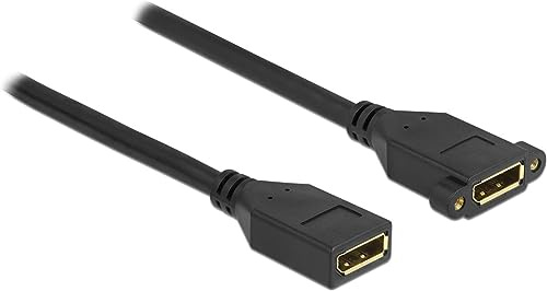 Delock DisplayPort 1.2 Kabel Buchse zu Buchse zum Einbau 4K 60 Hz 2 m