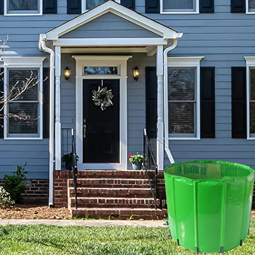 Serbatoio dell'acqua del secchio di raccolta - Stoccaggio dell'acqua piovana leggera pieghevole - Secchi di raccolta dell'acqua piovana da giardino flessibili per esterni,Verde,500L/80 * 98CM