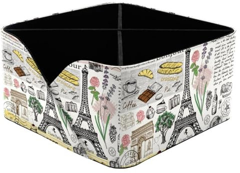 VAPOKF Retro Paris Frankreich Postkarte Schreibtisch Organizer mit 4 Fächern, Bleistifthalter Stifteköcher Aufbewahrung Caddy für Schreibtisch, Schreibtisch-Aufbewahrung Schreibwaren Zubehör für Home