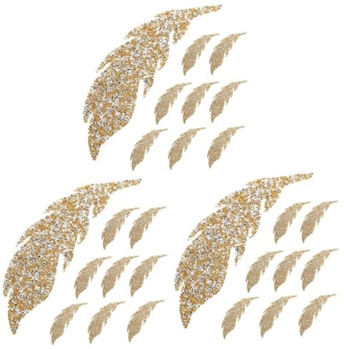 EXCEART 12 Paare Blattflecken Dekorative Eisenflecken Multifunktions-kleiderflicken Strass-hut Gestickte Aufkleber Abriebfeste Kleidungsflicken Heißer Bohrer Jacke Heißschmelzkleber