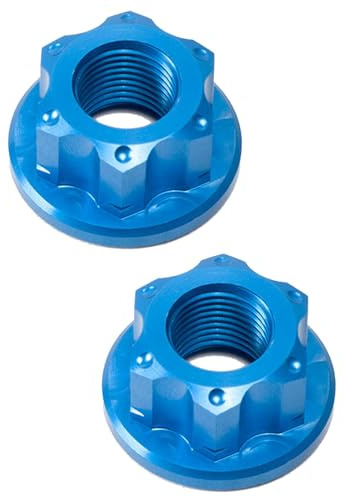 JISADER 2 stück Fahrrad Rad Hub Achse Muttern Fahrrad Hinterachse M10 Mutter, Bike Seil M10 Mutter Fahrrad Muttern Hinterrad Hub, Blau