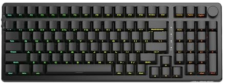 FIRSTBLOOD ONLY GAME. AK992 Tastiera meccanica a tripla modalità cablata wireless 2.4G wireless/Bluetooth 5.0/USB, layout completo a 98 tasti, retroilluminazione RGB, interruttori rossi, keycap in PBT