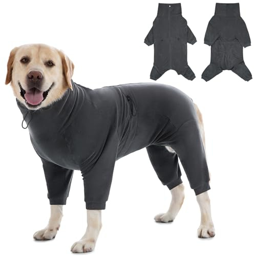 Axcimond Hundemantel mit Beinen warm Fleece Pullover Hund Winter Mantel Hund mit Reißverschluss Hundejacke für kleine mittlere große Hunde kaltes Wetter Hundekleidung Hundepullover Fleece Hundepyjama