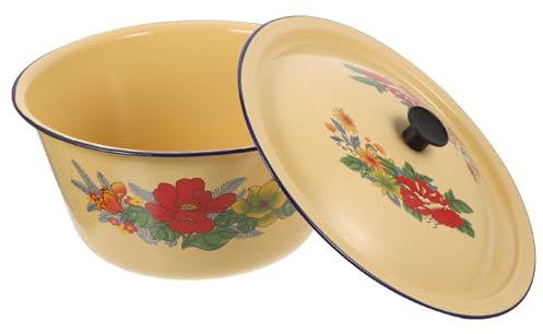 Ciieeo Emaille-suppentopf Zum Kochen Für Hause Emaille-schmortopf Für Gesunde Speisen Kochtopf Mit Deckel Aus Emaillematerial Langlebiger Und Zuverlässiger Haushaltstopf