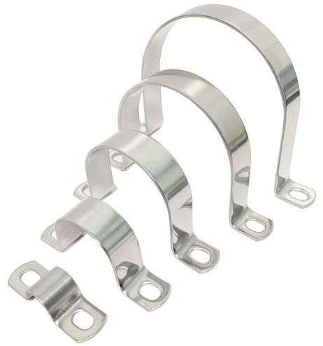 SHUNCHG 10stuck Edelstahl U-Rohrschellen,10mm Schwerer Rohr Rohrschelle Schlauchschnalle Rohrhalterung Schlauchverschluss Rohrklemme Klemme Zangen Befestigungsschelle
