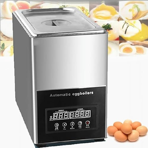WJFTODAY Hervidor de Huevos Comercial de 800 W, hervidor de Huevos automático eléctrico cático eléctrico con Capacidad para 50 Huevos, hervidor de Huevos eléctrico y Dispositivo para Hacer Tortillas.