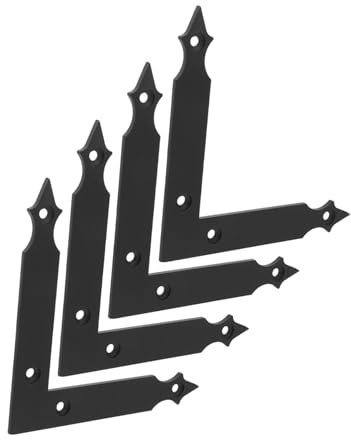 TOPBATHY 4 Pezzi Staffa Angolare Decorativa Accessori Per Persiane Per Finestre Ferramenta Per Porte Da Fienile Staffa Per Persiane Per Finestre Ferramenta Per Porte Scorrevoli Da Fattoria