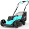 YARDCARE Tondeuse Gazon Batterie, Tondeuse Electrique Gazon avec Réglage en Hauteur, Un écran LED