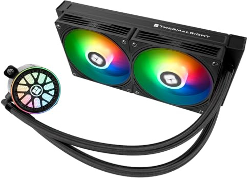 Thermalright Aqua Elite 240 V6 ARGB Black-CPU Refroidisseur de liquide, pompe à régulation PWM efficace, pour AM4/AM5, Intel LGA1150/1151/1200/2011/1851/1700, refroidisseur intégré refroidi à l'eau