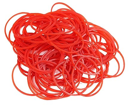 FIXOSHEE Red Stretchable Rubber Bands Approx Kitchen and Office Vegetable Bundling Bands Lightweight and Elasticity for Daily Use