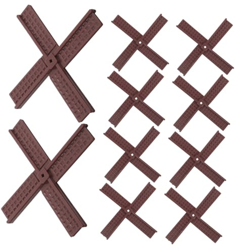 Abaodam 10pcs Garden Windmill Fan Blades Replacement 10cm Brown Plastic Windmill Leaf Parts for Outdoor Yard Decoration Accessories