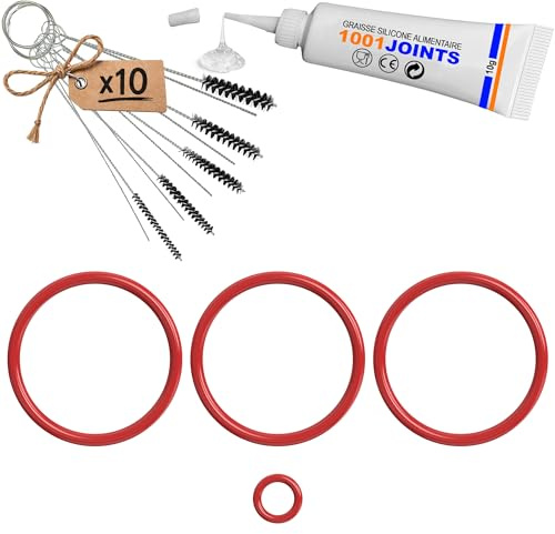 KIT 4 GUARNIZIONI MANUTENZIONE PERCOLATORE RUOTA DENTATA GRUPPO INFUSIONE UNITÀ DI BRASCIA MACCHINA CAFFÈ RICAMBIO COMPATIBILE CON TCHIBO ESPERTO GRUNDIG KVA 4830 BEKO CEG 5301 SEVERIN KV 8090 SMEG