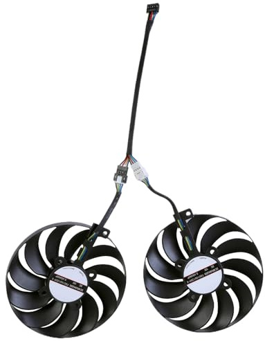 PENCHEAK Ventilador de tarjeta gráfica de 95 mm de 5 pines FDC10U12S9-C para RX5500XT que garantiza un efecto de refrigeración óptimo y fácil instalación, ventilador GPU, edición de vídeo