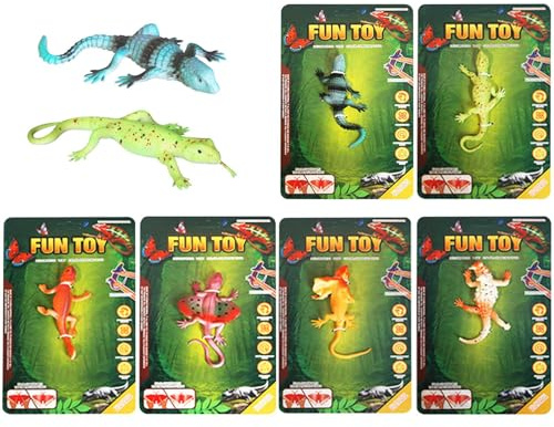 Animales que cambian de color, 6 figuras de lagartos | sin agujeros diseño aula recompensas regalos para niños a partir de 3 años