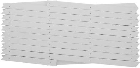 VICASKY Panneau de Clôture en Bois Traité Blanc H44, Support pour Plantes Grimpantes, Treillis Décoratif Mural pour Jardin et Intérieur, Barrière Extensible pour Bordures et Pelouse,