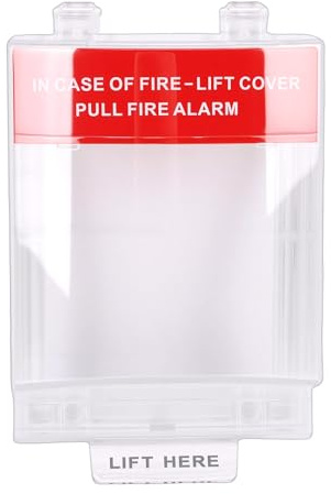 Eujgoov Fire Reminder Cover, Protective Button Guard with Water Proof Fire Proof Transparent Material, for Emergency Call Point Switch in Homes Offices Outdoors